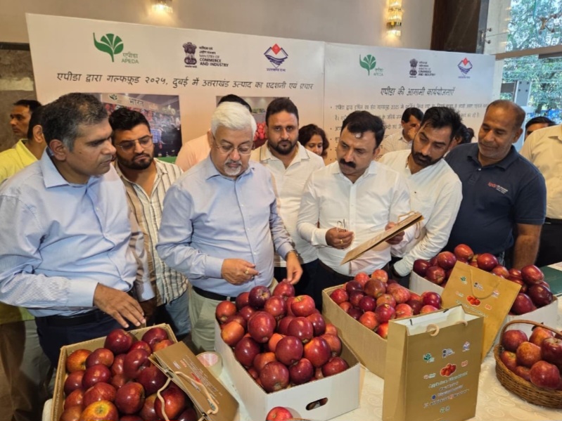 दुबई के बाजार में पहुंचा गढ़वाल का सेब